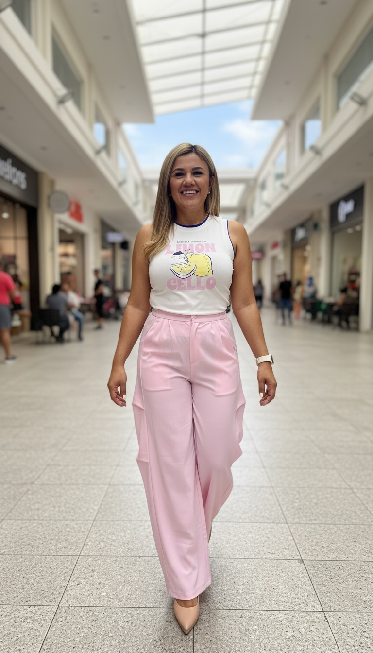 Pantalón Rosa con Extensión Lateral